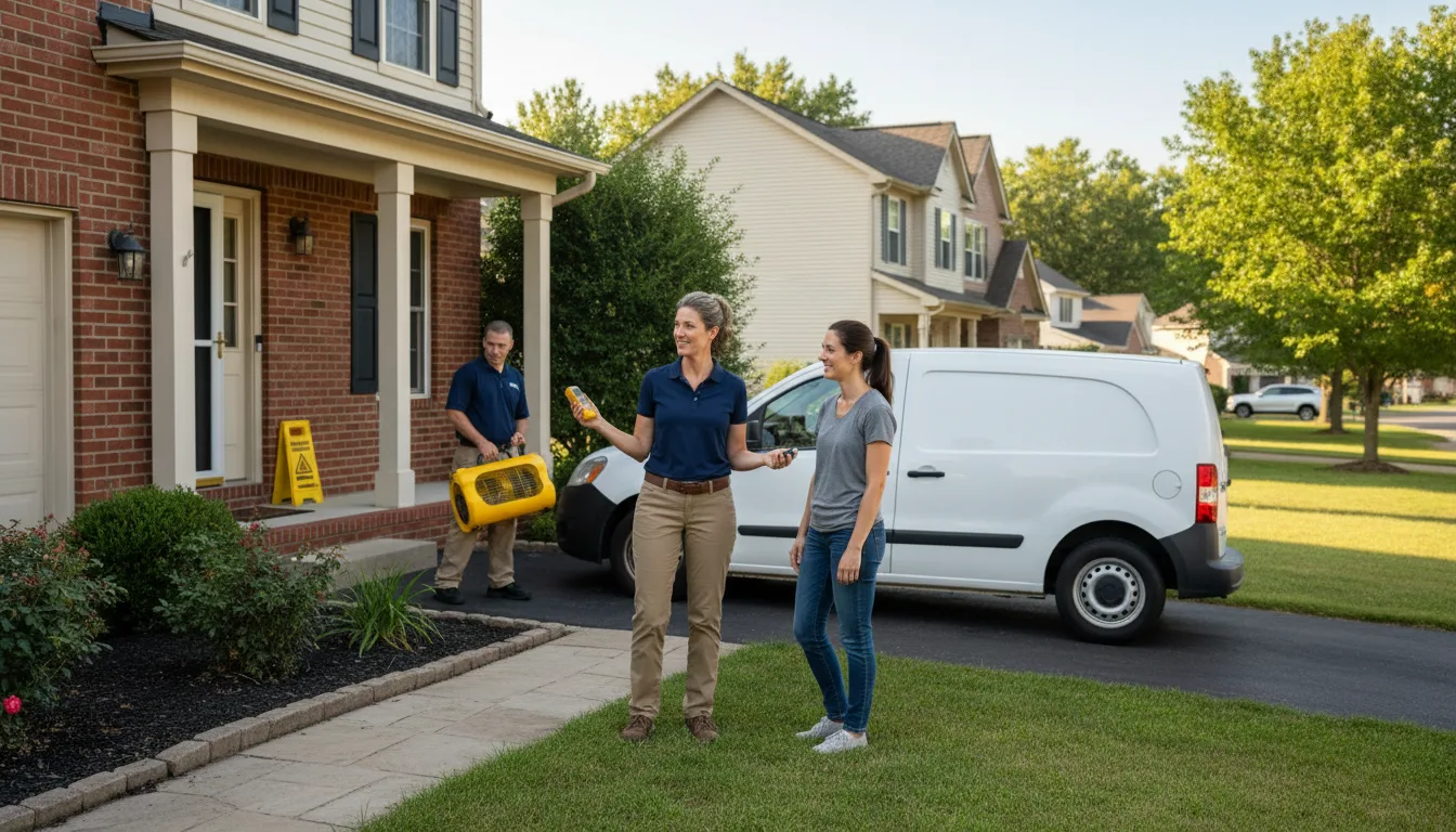 Water restoration image for Dehumidification And Cleanup Services in Calvert, TX